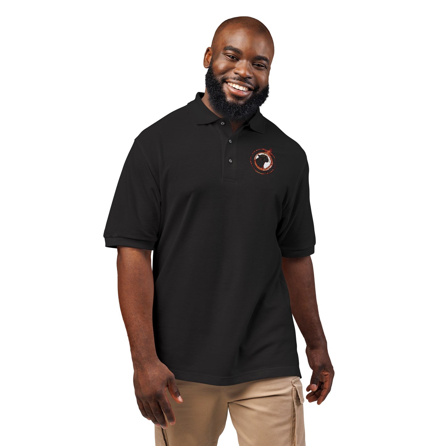 Embroidered Panther Unisex Polo Shirt