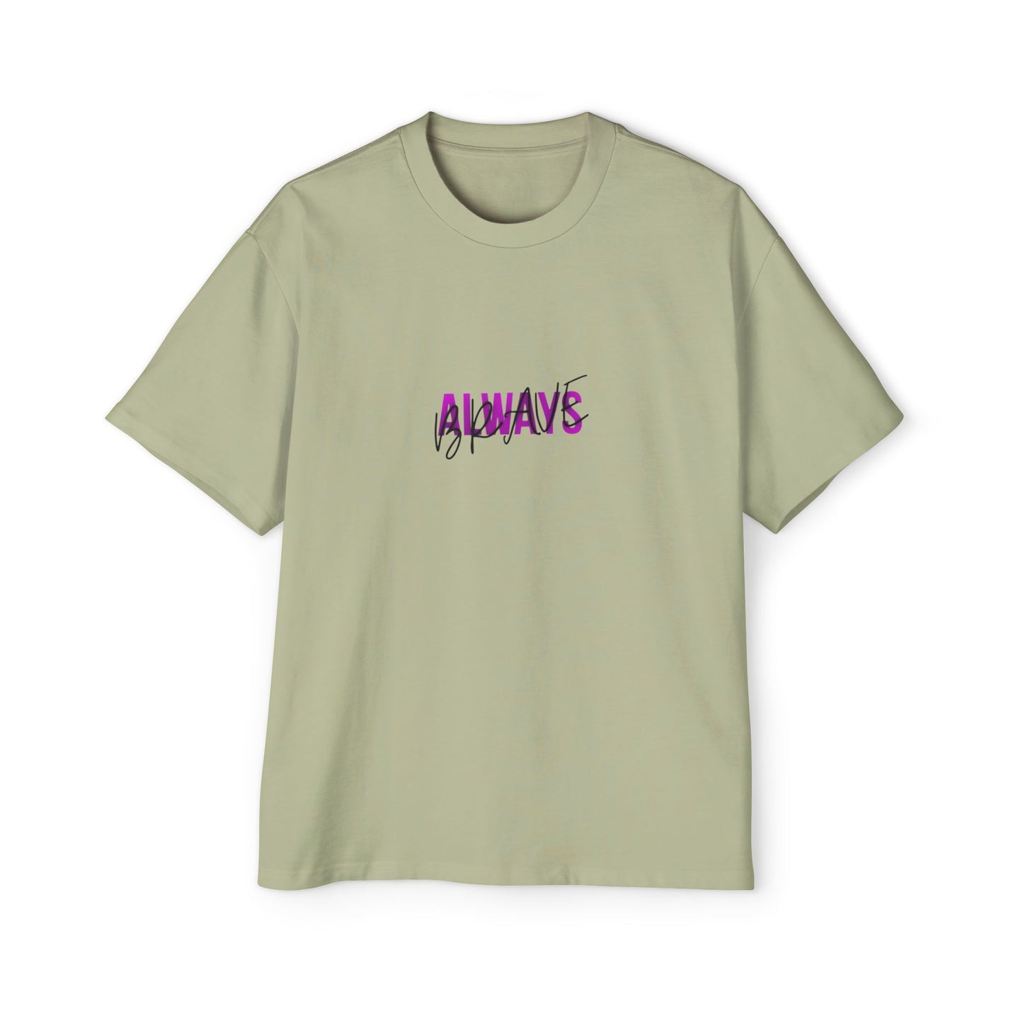 Graphic Tee — 'ALWAYS' Text Front & Dark Warrior Back