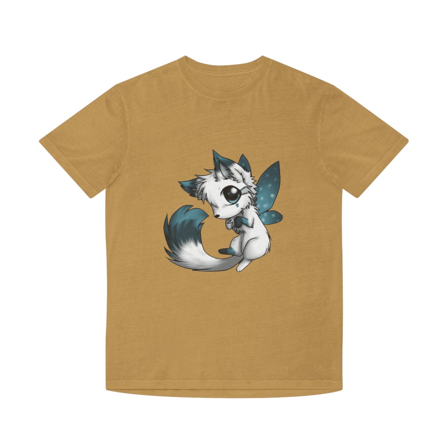 Unisex Faded Shirt with Adorable Cat Fairy Design