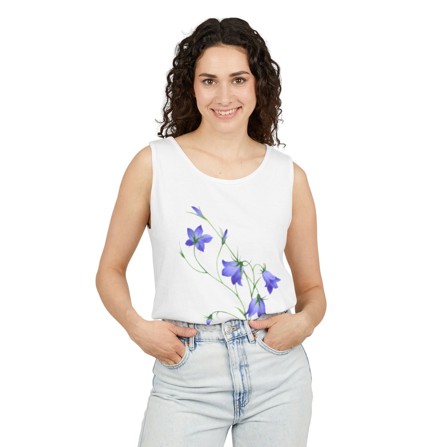 Floral Kid's Jersey Tank Top - Cute Summer Wear, Playtime Outfit, Birthday Gift, Garden Party Top, Flower Design