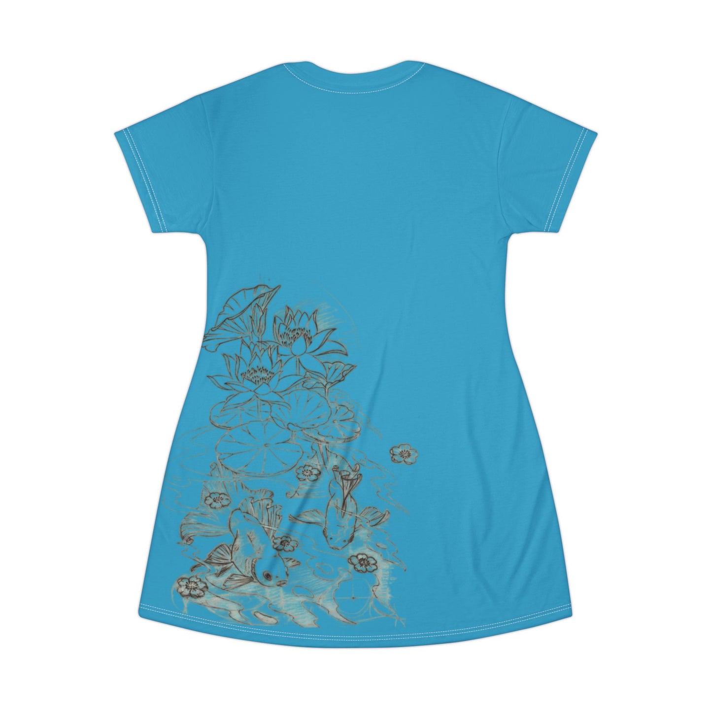 Serene Floral T-Shirt Dress