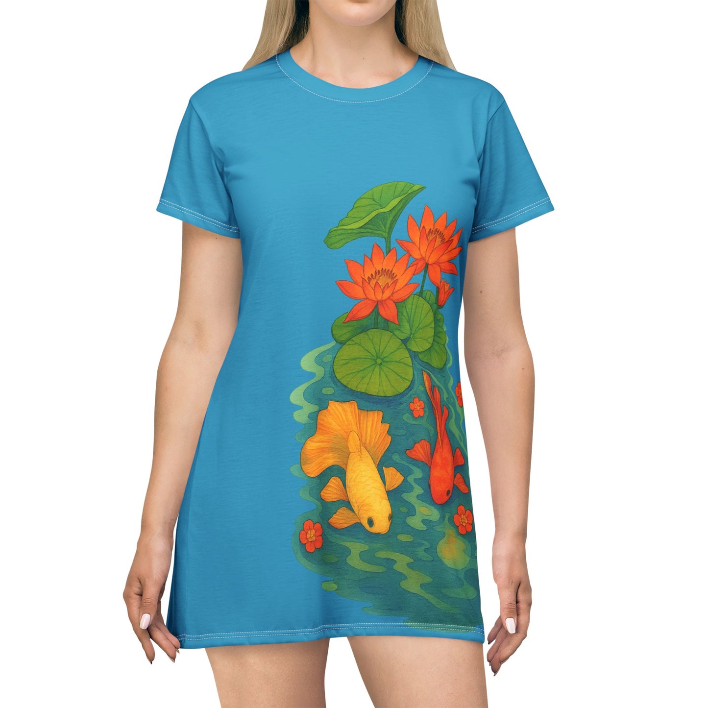 Serene Floral T-Shirt Dress
