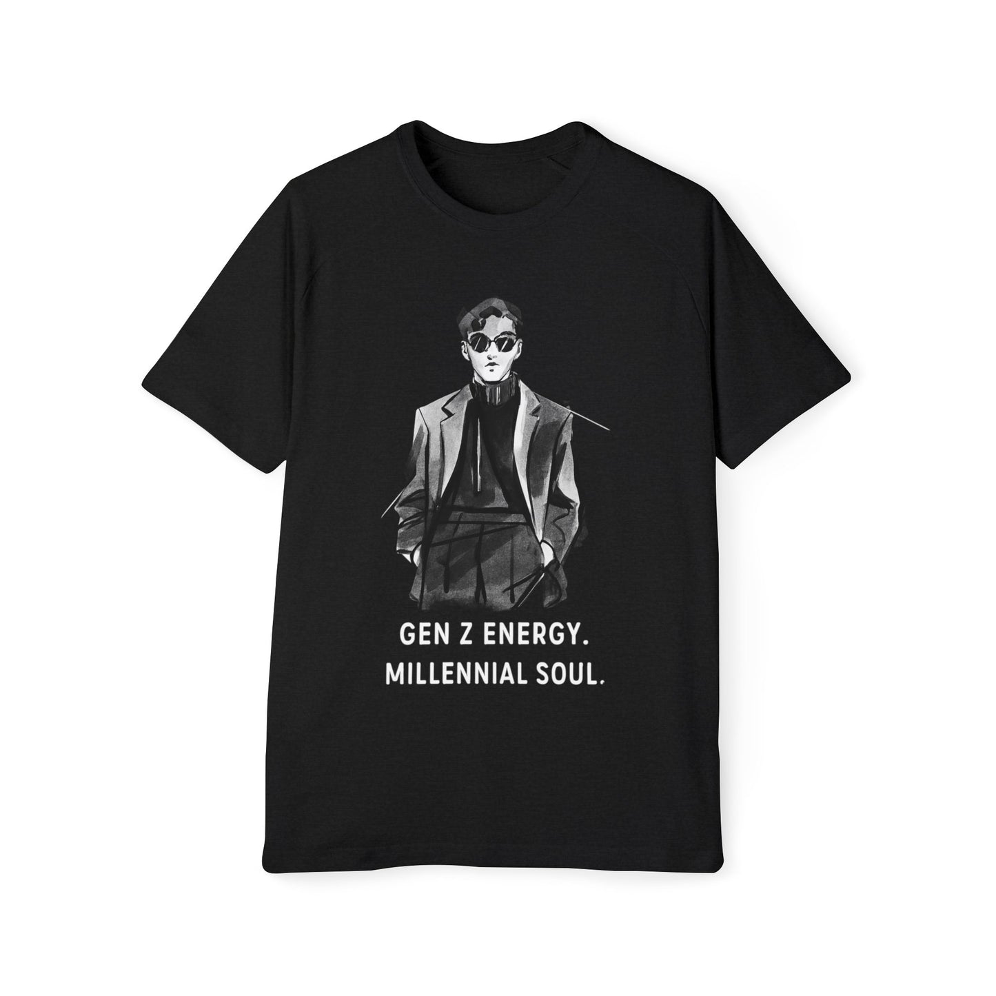 Men's Raglan T-Shirt - Gen Z Energy, Millennial Soul, Trendy Vintage Tee