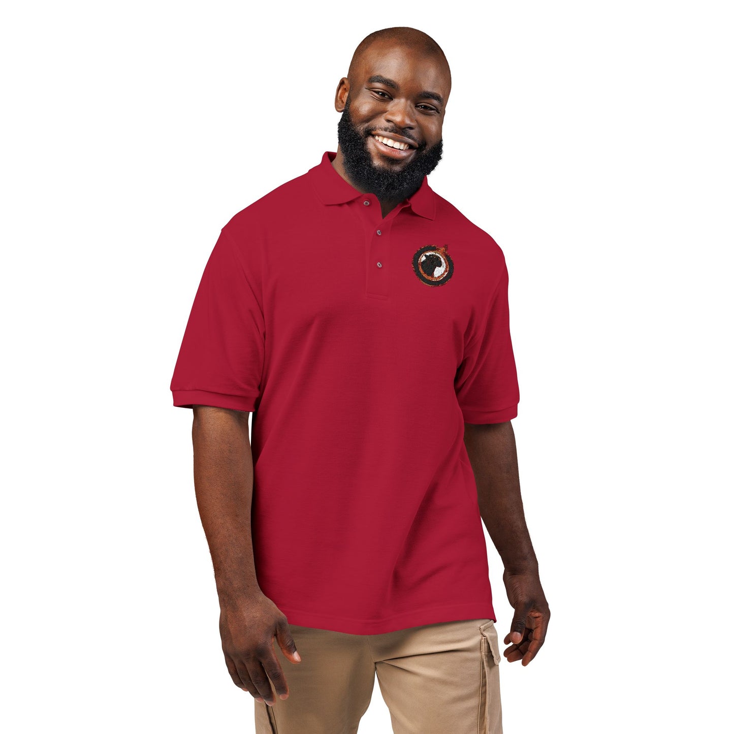 Embroidered Panther Unisex Polo Shirt
