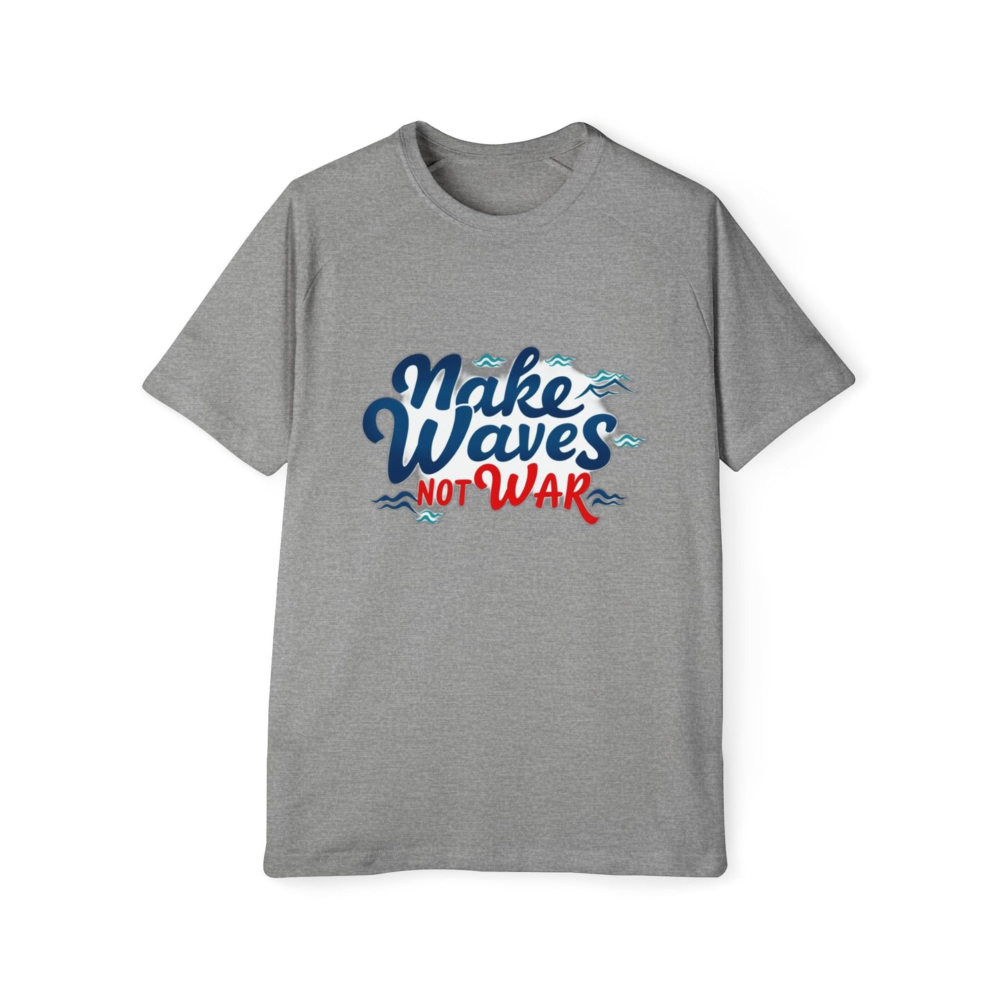 Raglan T-Shirt Make Waves Not War Design
