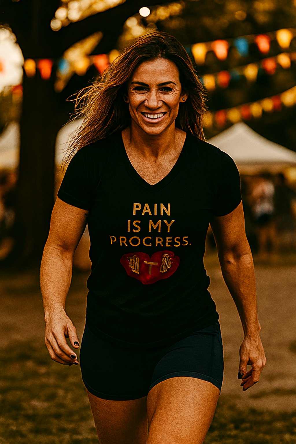 Motivational Fitness V-Neck Tee