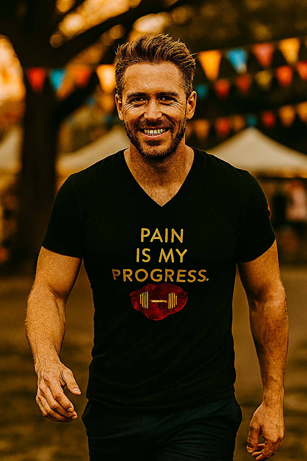 Motivational Fitness V-Neck Tee