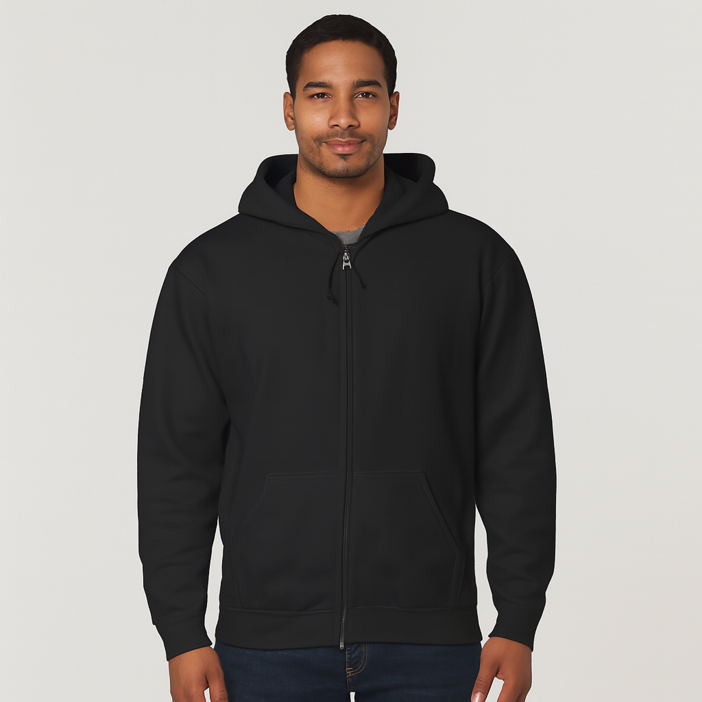 Unisex Cozy Zip-Up Hoodie for Comfortable Relaxation