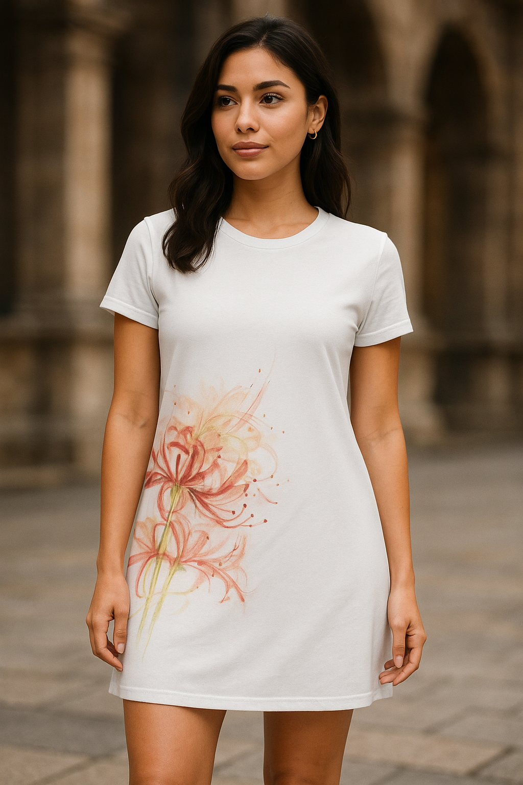 Floral Print T-Shirt Dress