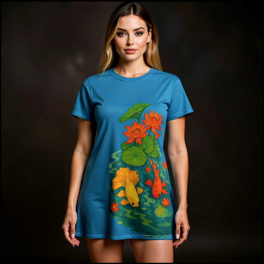 Serene Floral T-Shirt Dress