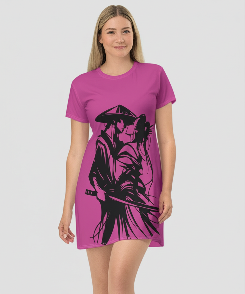 Samurai Romance T-Shirt Dress
